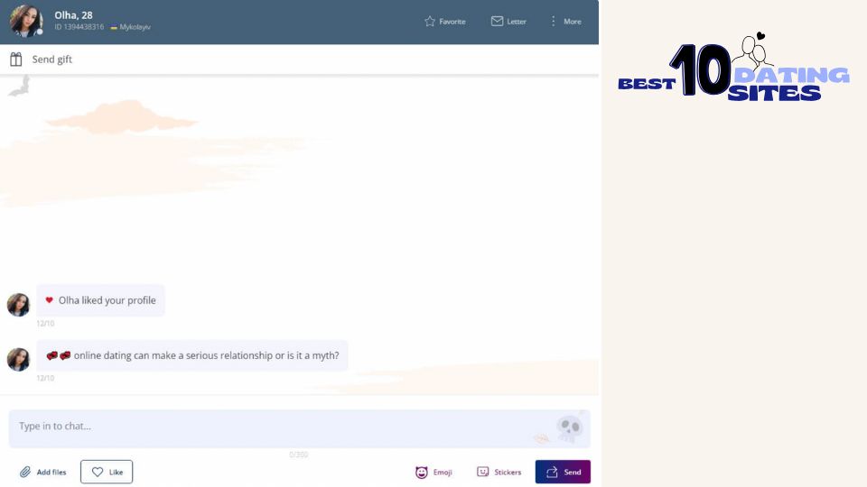 SofiaDate messaging options